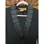 Tory Burch  Merino Wool & Silk Gauge Cardigan Black Size XS Photo 2