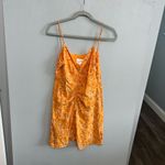 Line and Dot  Orange Floral Midi Slip Dress‎ Photo 1