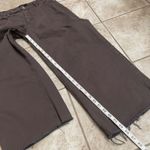 Banana Republic  Womens Wide Leg Crop Pants Size 26/2 Brown Raw Hem Casual Photo 4