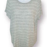 SO  Classic Comfy Favorite Crewneck Short Sleeve Tee Stripe Gray White M Photo 0