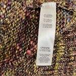 Chico's Space Dye Keller Cardigan Open Rounded Front Multi Color Metallic Thread Photo 7