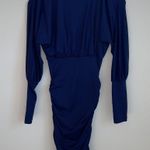 Susana Monaco  mock neck ruched dark navy dress S Photo 4