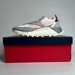 Reebok  Women's Classic Leather Legacy Sneakers in Stark Grey/White/Urban Maroon Photo 1