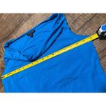 Eileen Fisher  cowl neck blue asymmetrical jersey dress Photo 2