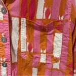 Anthropologie x PORRIDGE Ria Printed Shirt Jacket Shacket Orange Pink Size XL Photo 6
