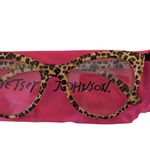 Betsey Johnson  Leopard Cat Eye Glasses Clear 0.0 Lense Plastic Frame Black Tan Photo 2