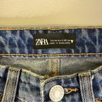 ZARA Dark Wash Women’s Straight Leg Jeans Button Fly Size 2 Photo 2