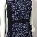 Rebecca Minkoff Madison Silk Black Blue Polka Dot Dress 2 Photo 5
