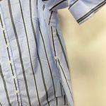 J.Jill Side Button Stepped Hem Tunic Shirt Women XL Blue Striped Coastal Grandma Photo 3