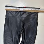Spanx EUC Moto Leggings Black XS Faux Leather High Waist Ribbed Biker Photo 6