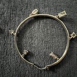 Vince Camuto  50mm CZ Charm Hoops, rhodium/crystal, medium (VJ-404465) Photo 10