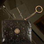 Nanette Lepore Gold and Black Key Card Holder & ZIPPER SECTION embossed Photo 0