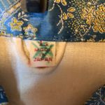 Vintage Silk Print Flower Flog Button Lined Jacket Size L Made in Japan Gold Size L Photo 2