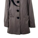 Lux Wool Blend Big Button Retro Peacoat Pea Coat Medium Photo 3