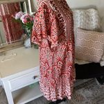 Knox Rose NWOT boho floral comfy pop over ruffle peasant cotton blend dress Lββ Photo 7