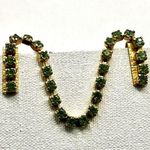 Vintage green rhinestone sweater clip Photo 2