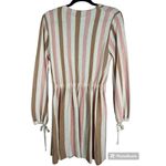 Princess Polly 'Chiara' Long Sleeve Wrap Pink Brown Sparkly Mini Dress Size XS/S Photo 2