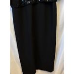 Donna Morgan  Black Beaded & Sequins Formal Dress Covered Buttoned Zipper.  10 Photo 2