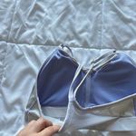 Nike  Womens Size Medium White Sports Bra Padded Racerback Activewear Yoga Gym Photo 4