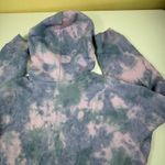 Victoria's Secret Tie Dye Hoodie Sweatshirt Pink Gray Blue VS Logo Size M Photo 11