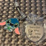 🩷💙Stitch Charm Bracelet with Blue Pouch🩷💙 Silver Photo 2