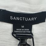 Sanctuary EUC White Henley Short Sleeve Button-Up Shirt NWT Size Medium Photo 8