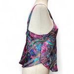 Sears & Roebuck Co Inner Most 80s Purple Paisley Print Lingerie Top Small Black Photo 3