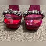Karl Lagerfeld  Paris Jala Pink Metallic Ankle Strap Platform Heels Sandals Photo 13