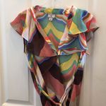 Worthington FINAL MARKDOWN Sheer colorful  blouse medium Photo 0