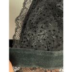 Victoria's Secret Victoria’s Secret black lace velvet trimmed unlined bralette size large NWT Photo 1