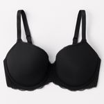 Natori  Black Padded Underwire Bra – Everyday T-Shirt Comfort with Lace Trim Photo 0