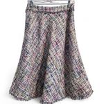 Worthington  Tweed Multicolored Pastel Speckled Mini Flared Skirt Sz 4 Petite Photo 0