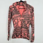 Nike  Pro Dri Fit Women's Pink Black Geometric Print Half Zip Pullover Top XS Photo 2