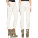 Pam & Gela Pam & Gela Lace-up Jogger Sweatpants Oatmeal Cream Gray Size Small Photo 1