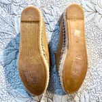Tory Burch  Ines Leather Espadrilles Tan Logo Slip On Flats Size 8.5🧡 Photo 9