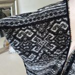 Lucky Brand  boho Aztec tribal beach cozy black off white poncho cardigan OS​​​ Photo 2