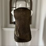 Rachel Roy Shimmering Sleeveless Blouse in Black/Gold Metallic Size S NEW w/Tag Photo 2