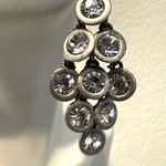 EXPRESS Silver tone circle multi rhinestone earrings Photo 5
