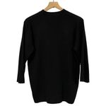 Misook Exclusively Mandarin Collar Knit Top - Black - Medium Photo 2