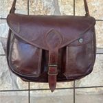Women Vintage Leather Saddle ,Messenger Brown Leather Messenger Cross Body Bag Photo 14