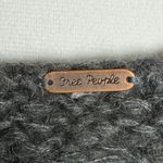 Free People  Women’s Chunky Open Cable Knit Mohair Wool Blend Sweater Gray Sz M Photo 1