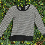 Downeast  Black White Striped Long Sleeve Shirt Size Small Photo 0