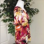 Notations ๐ธ3/$15๐ธ Colorful Floral Contemporary Work Short Sleeve Blouse M Photo 4