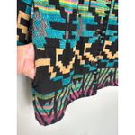 Vintage Jennifer & Grace Southwestern Aztec Woven Cotton Jacket Size Medium Blue Photo 6