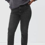 Everlane  The Curvy Cheeky Straight Jean Stretch Washed Black Size 34 Photo 0