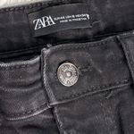 ZARA  Black High Rise Cropped Jeans Photo 3