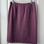 Kasper Vintage  Wool Pencil Skirt Purple Tweed 10 Photo 0