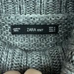 ZARA Knit Medium Gray Turtleneck Sweater Oversized Dress Winter Warm Basic Fall Photo 2