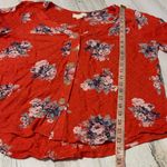 Maeve  by Anthropologie Orange Floral Blouse Size 6 Photo 8