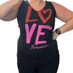 Fiorucci SMALL Love Heart Graphic Tank Top V Neck Raw Strap Shirt Photo 13